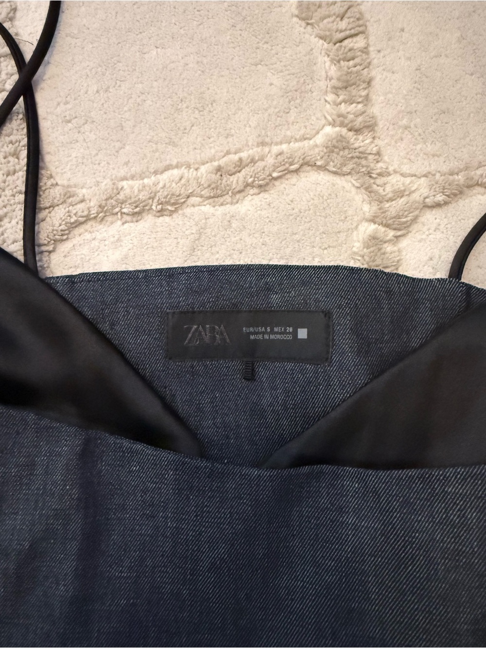 Zara Dark Denim Bustier Top - Picture 2 of 2